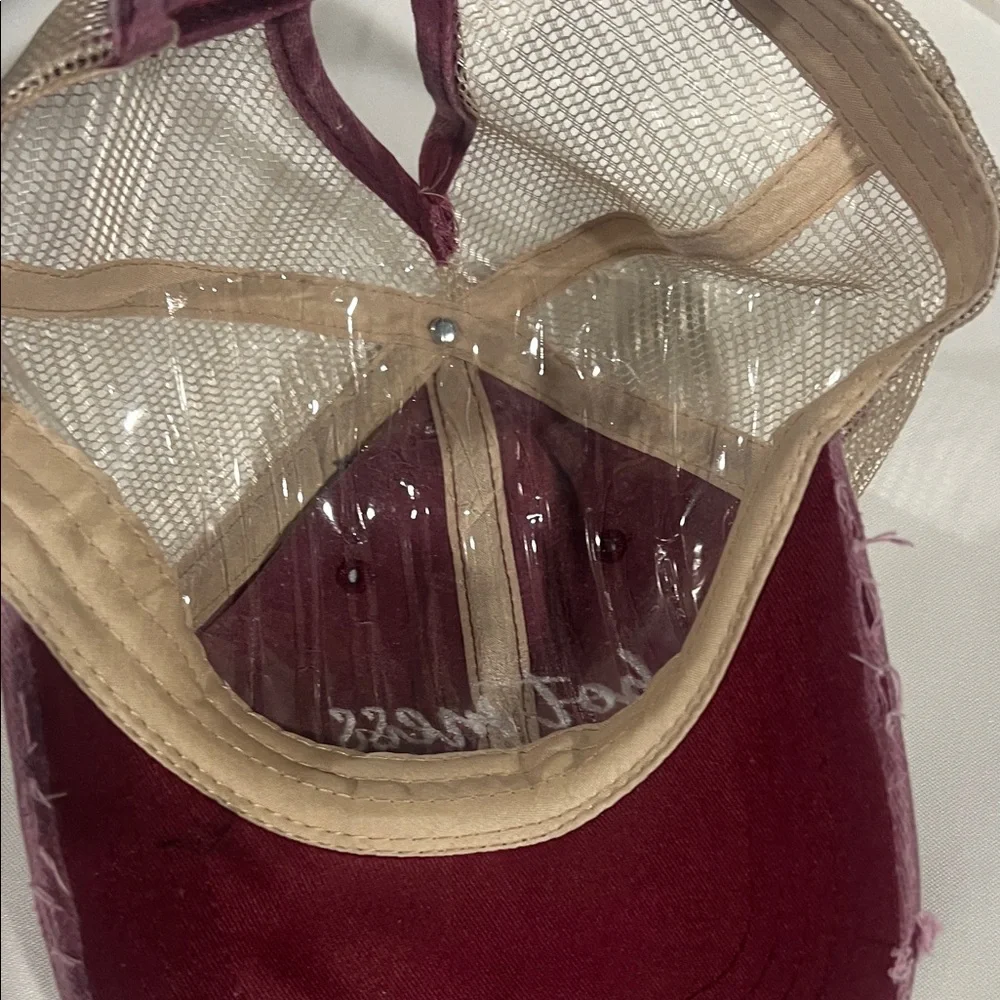 Distressed Pink and‎ Tan Cap